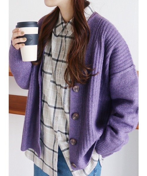 「reca」 ニットカーディガン FREE グレー系その他 レディース_画像8