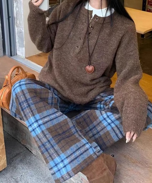 「meJane」 イージーパンツ L ブルー レディース_画像3