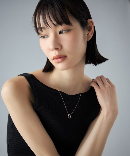ネックレス K10YG ロングネックレス ユニーク レディースの画像