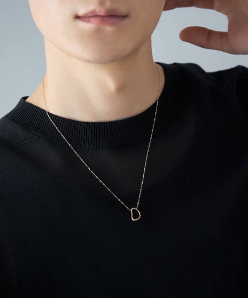 ネックレス K10YG ロングネックレス ユニーク レディースの画像