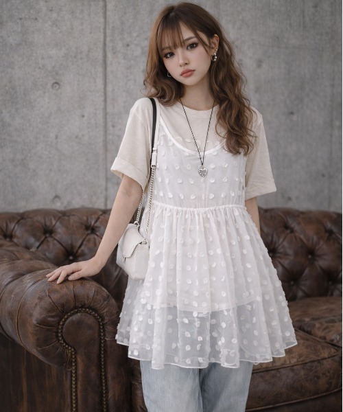 Jelly moo（ジェリームー） tシャツ 「 」 シアードット チュール