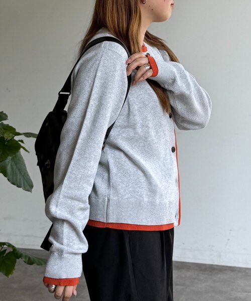 U.S. POLO ASSN. フェイクレイヤード カーディガンチャコールグレー U.S. POLO ASSN.（ユーエスポロアッスン） カーディガン 「U.S. POLO
