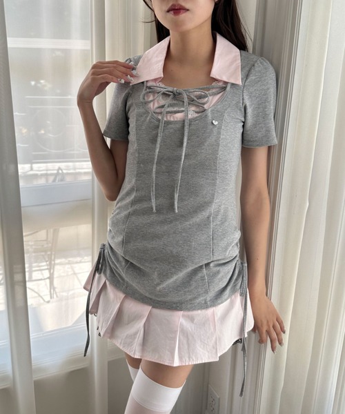 OLIVE des OLIVE（オリーブデオリーブ） ワンピース 半袖 「インフル