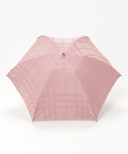 BURBERRY(バーバリー) チェック柄折りたたみ傘 - ピンク レディース BURBERRY(バーバリー) チェック柄折りたたみ傘 - ピンク レディース