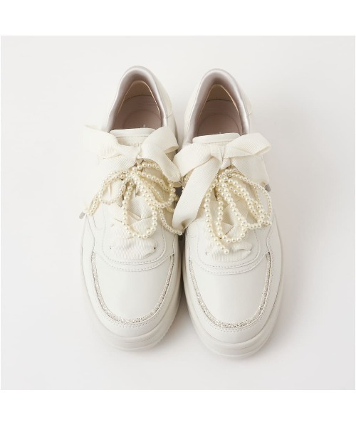 「+diana」 ローカットスニーカー 23.5cm アイボリー レディース_画像9