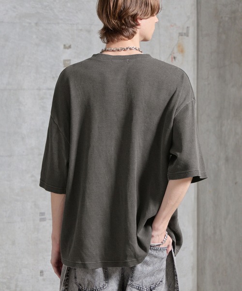 SERACE ヘンリーネック tシャツ 「SERACE」Vintage waffle thermal