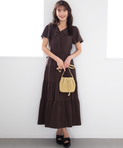 「MISCH MASCH」 半袖ワンピース M ブラック レディース_画像3