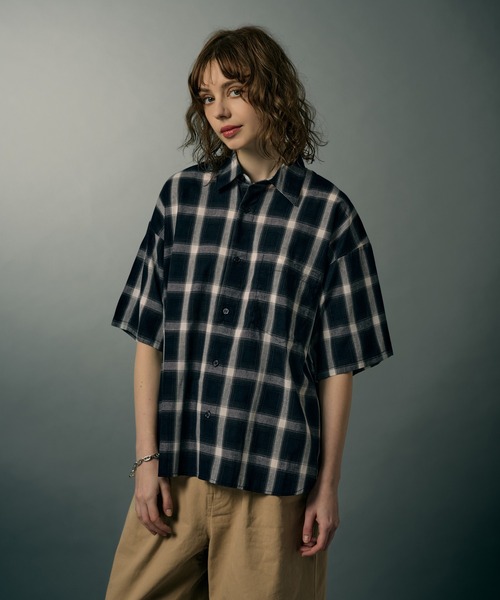 WETTEMPT シャツ 半袖 OMBRE CHECK S/S SHIRT / オンブレチェックS/S