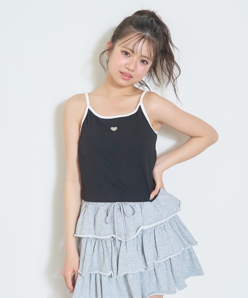 LOVETOXIC タンクトップ 肌着 「抗菌防臭」カップつきパイピング