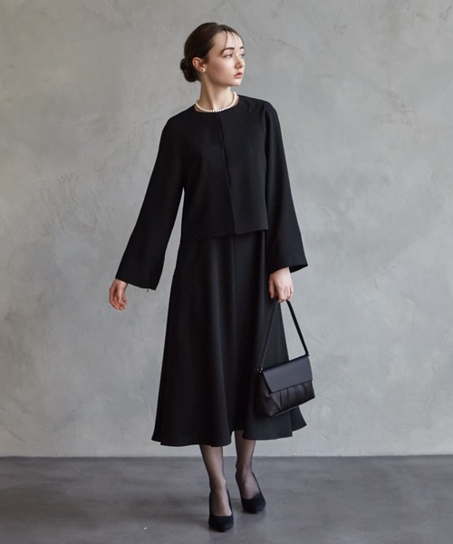 「AIMER」 長袖ワンピース LARGE ブラック レディース_画像3