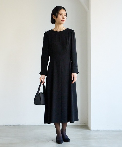 「AIMER」 長袖ワンピース LARGE ブラック レディース_画像5