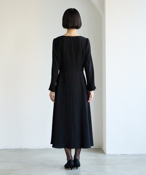 「AIMER」 長袖ワンピース LARGE ブラック レディース_画像8