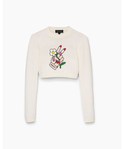 tシャツ 「NEW」TATTOO PATCH CROP LONGSLEEVE/タトゥー パッチ クロップ ロングスリーブ レディース メンズの画像
