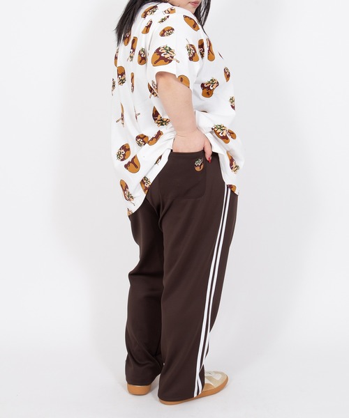 PUNYUS（プニュズ） tシャツ 半袖 たこ焼き総柄Tシャツ レディース