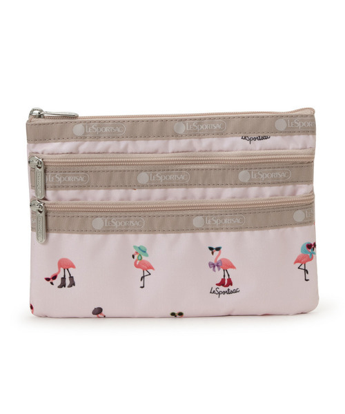 LeSportsac（レスポートサック） ポーチ 3ZIP COSMETIC フラミンゴ
