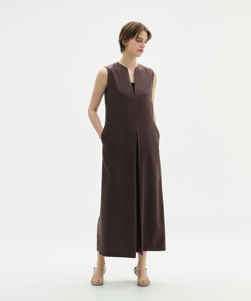 ワンピース セルロースリネンブレンドワンピースの画像