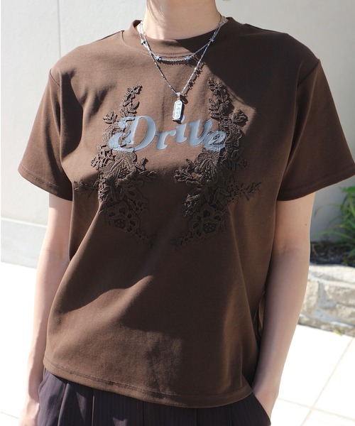 Ameri（アメリ） tシャツ 半袖 26AW LACE DOCKING CONCEPT TEE