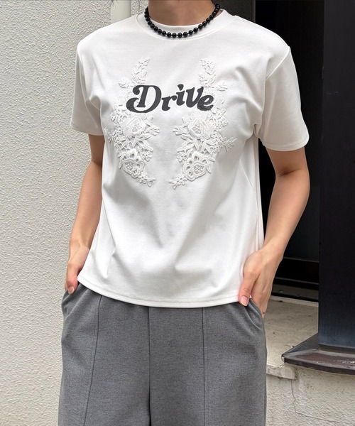 Ameri（アメリ） tシャツ 半袖 26AW LACE DOCKING CONCEPT TEE