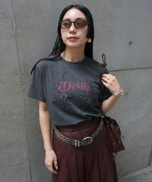 Ameri（アメリ） tシャツ 半袖 26AW LACE DOCKING CONCEPT TEE