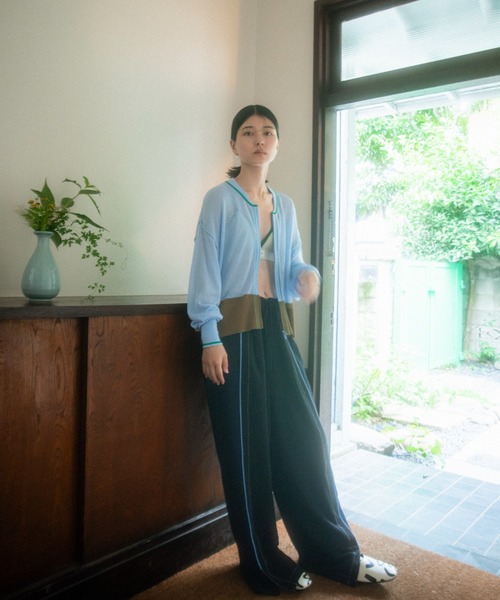 「PAMM」 ニットカーディガン フリー ブルー レディース_画像3