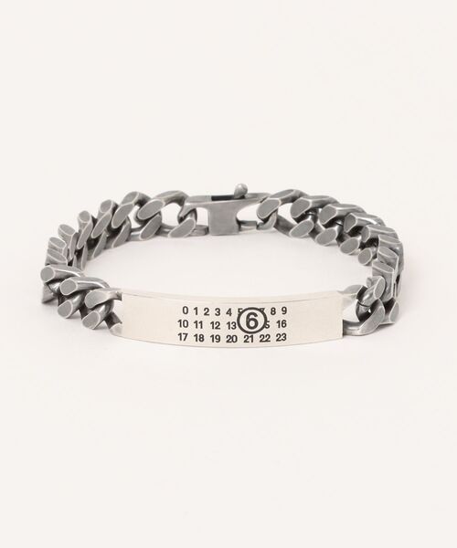 MM6 ブレスレット Minimal Logo ID Tag curb bracelet レディース
