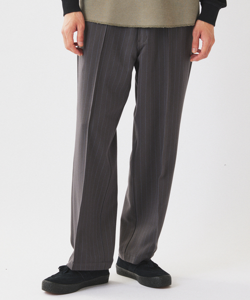 Dickies ディッキーズ 別注 ピンタック ワイドスラックス グレー L Dickies（ディッキーズ） ワイドパンツ スラックス 別注 ピンタック