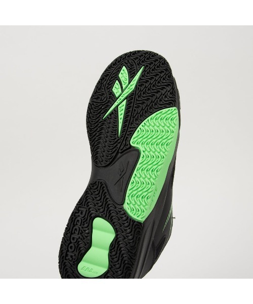 「Reebok」 ローカットスニーカー 29.0cm ブラック×グリーン メンズ_画像8
