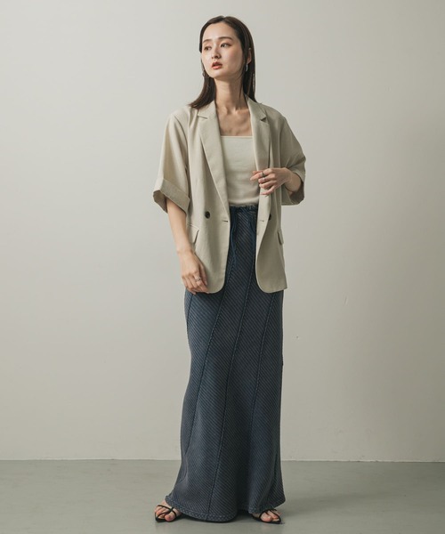 「SENSE OF PLACE by URBAN RESEARCH」 ロングスカート ONE ネイビー レディース_画像5