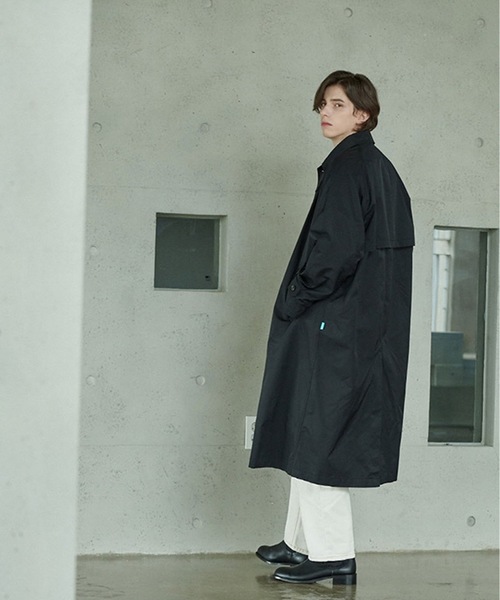 ステンカラーコート 「ANOUTFIT 」オーバーフィットマキシバルマカーン 