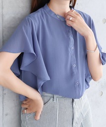 マルチサイズ ブラウス シャツ フレアスリーブシャツ レディース NATURAL BEAUTY BASIC マルチサイズ ブラウス シャツ サテン