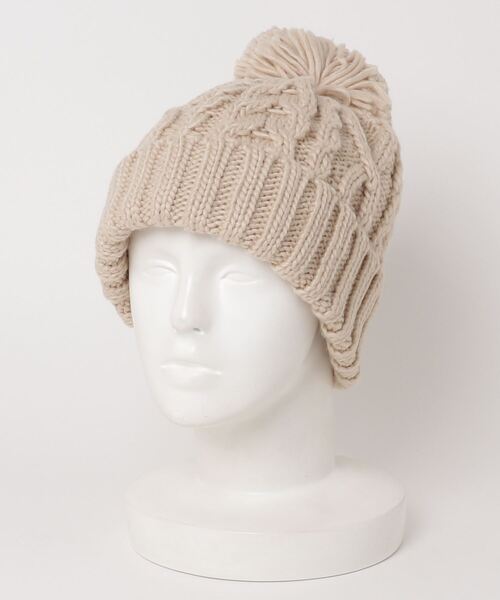 Per sist ence（パーシエンス） ニット帽 ニットキャップ ポンポン