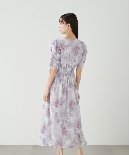 ワンピース ◇シマーフラワープリントワンピース JILL by