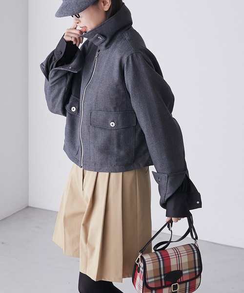 まむ⭐︎新品未使用⭐︎Ameri vintage ツイードクロップドジャケット Ameri（アメリ）の「PLAYFUL TWEED JACKET（その他アウター）」 - WEAR