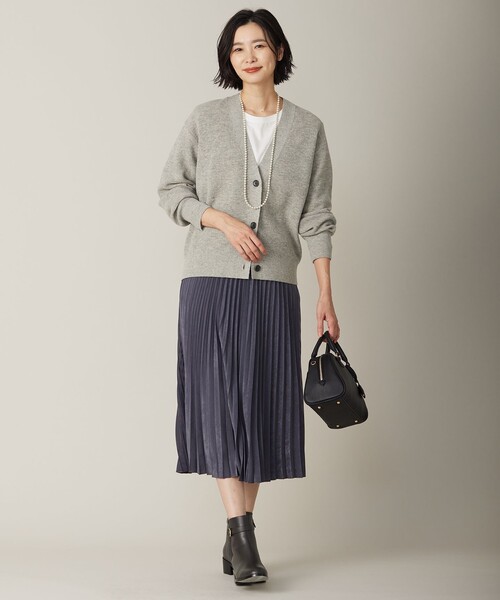 A.PRESS ダークグレー カーディガン J.PRESS（J.プレス） カーディガン 「洗える」BUNNY Vネック