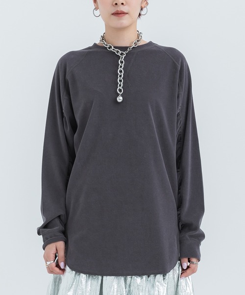 tシャツ 「STUDIOUS/ステュディオス」マイクロパイルデザインTEE レディース STUDIOUS/ステュディオス】マイクロパイルデザインTEE（Tシャツ
