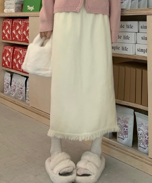 Dewlily スカート フリンジロングスカート : ZOZOTOWN Yahoo!店 - 通販