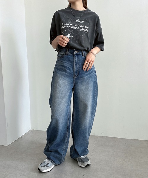 ANME tシャツ Tシャツ 「4サイズ展開」宇宙プリント半袖Tシャツ 