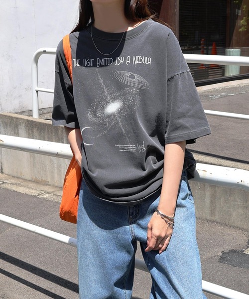 ANME tシャツ 「4サイズ展開」宇宙プリント半袖Tシャツ