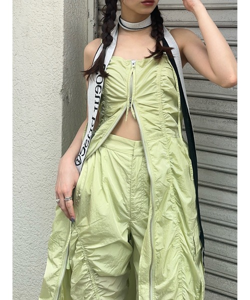 セットアップ ジャケット ロングワンピース ホワイト S/XL セール】 【セットアップ対応】ウールスムース タックディテール
