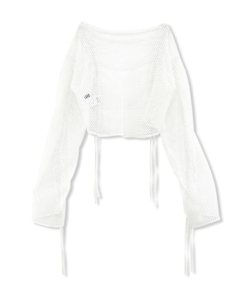 ANDGEEBEE ドロストメッシュトップス レディース : ZOZOTOWN