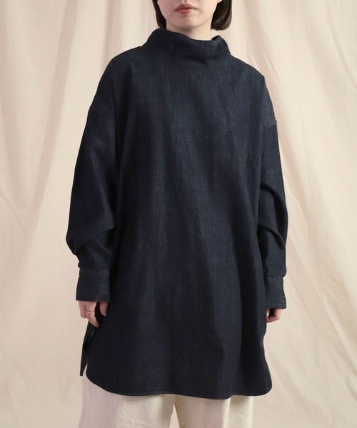 ブラウス シャツ 「Brocante / ブロカント」 ライトオンスデニム クローシャツ レディース