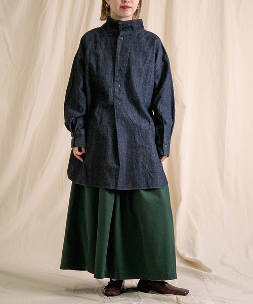 ブラウス シャツ 「Brocante / ブロカント」 ライトオンスデニム クローシャツ レディース Brocante ブラウス シャツ 「Brocante / ブロカント」 ライト
