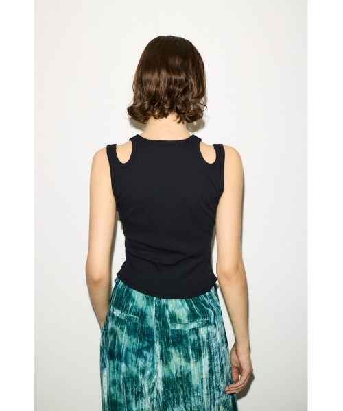 THROW by SLY タンクトップ ノースリーブ LAYERED HOLE TANK