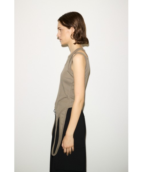 THROW by SLY タンクトップ ノースリーブ LAYERED HOLE TANK