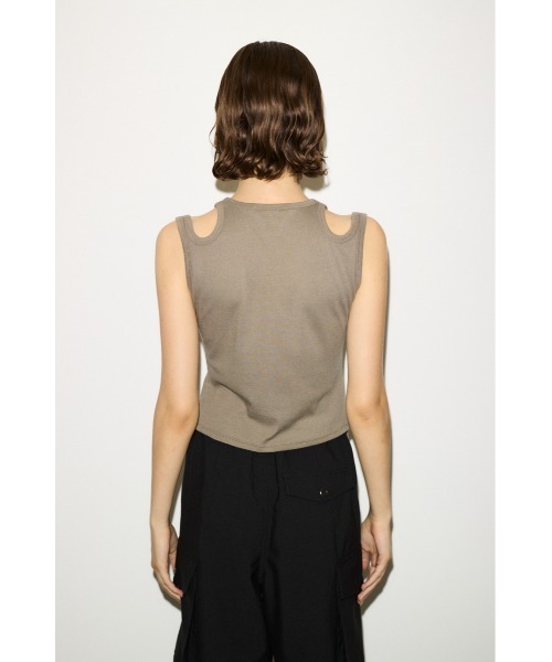 タンクトップ ノースリーブ THROW LAYERED HOLE TANK TOPS レイヤード ホール タンク トップス レディース THROW by SLY タンクトップ ノースリーブ LAYERED HOLE TANK