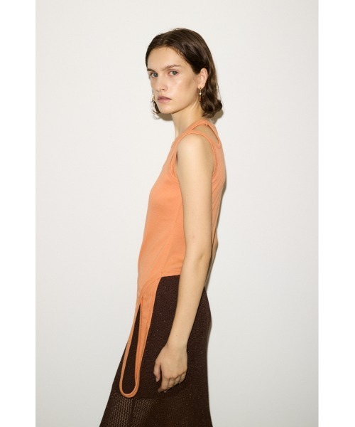 タンクトップ ノースリーブ THROW LAYERED HOLE TANK TOPS レイヤード ホール タンク トップス レディース THROW by SLY タンクトップ ノースリーブ LAYERED HOLE TANK
