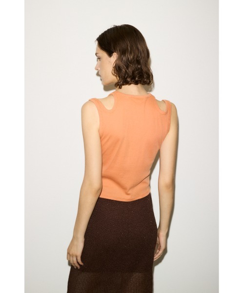 THROW by SLY タンクトップ ノースリーブ LAYERED HOLE TANK