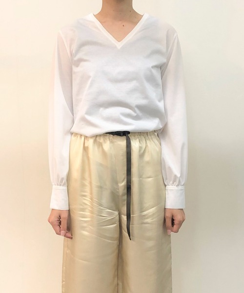 Audrey and John Wad tシャツ Vネックロングスリーブカットソー