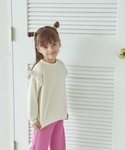 トレーナー 裏毛 袖フリル 長袖トレーナー キ...の詳細画像1