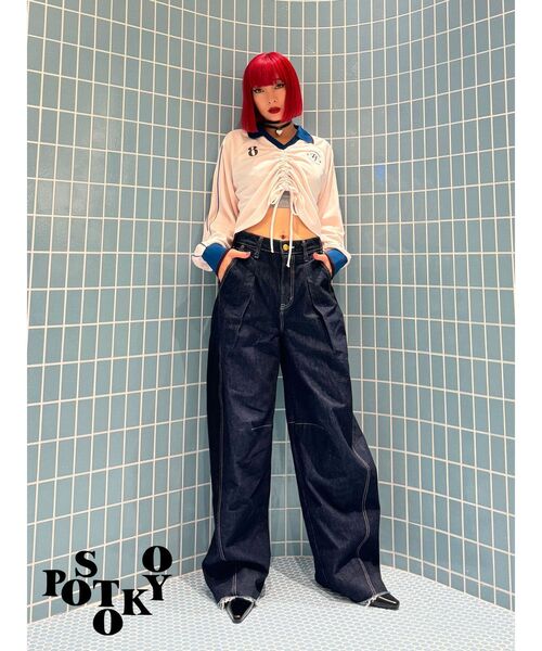 Something ×PosTokyo】Drost hem Tops（スウェット）｜jouetie